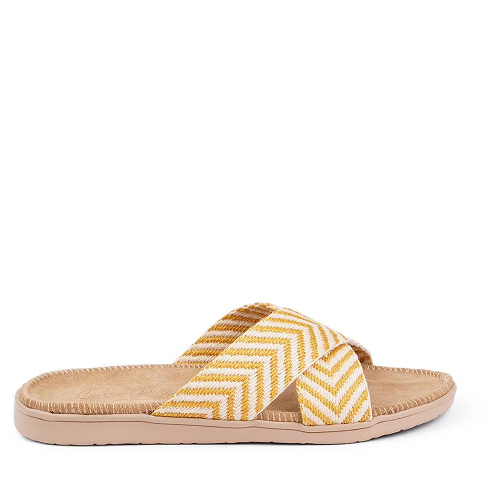 Lovelies - Pujols - The bast straps of the Pujols sandals contribute to their bohemian charm. Made from durable and sustainable material, these straps wrap around your feet securely, offering a snug and comfortable fit. The soft texture of the bast enhances the overall appeal of the sandals, making them a versatile choice for various occasions.