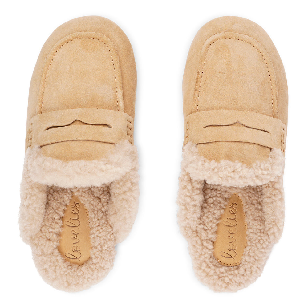 Rees - Curly Shearling Mules