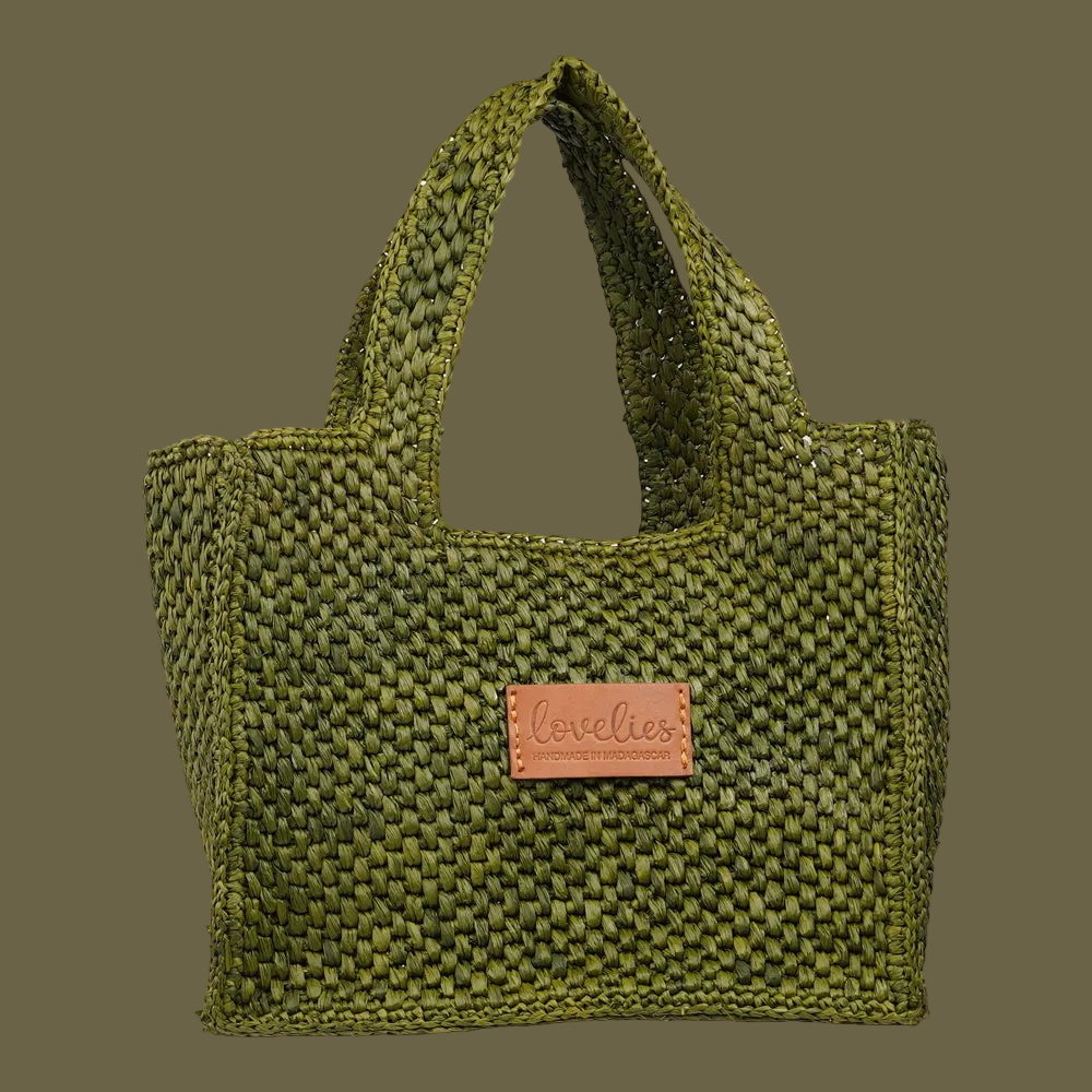 Rivabella - Small - Crochet raffia tote bag