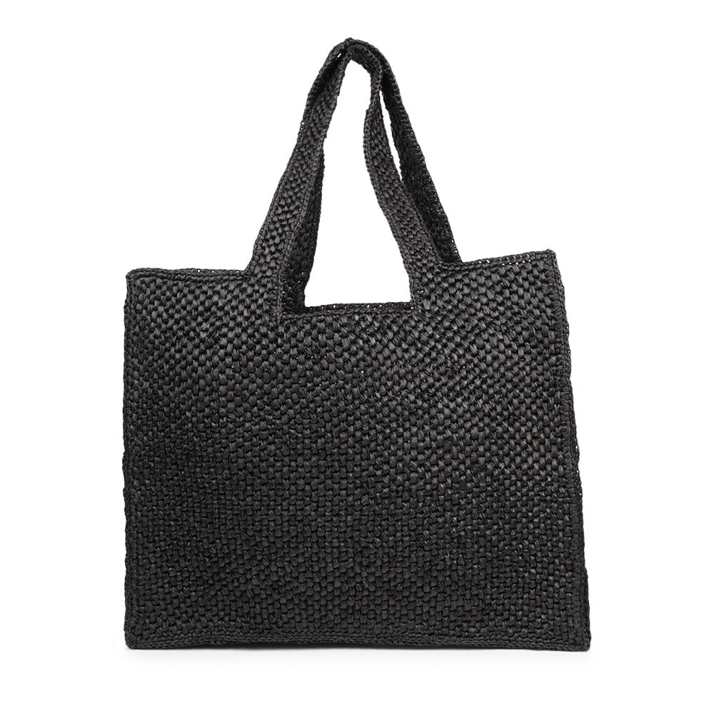 Rivabella -  Large - Crochet raffia tote bag