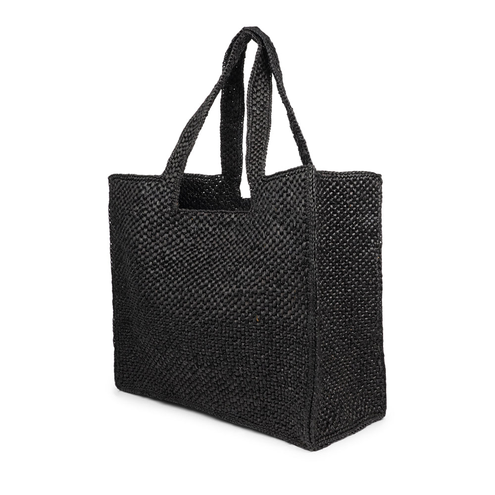 Rivabella -  Large - Crochet raffia tote bag