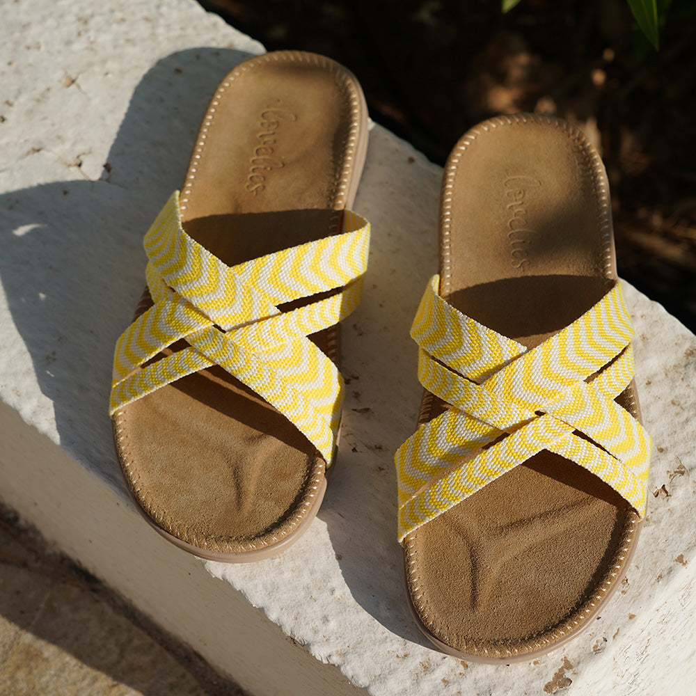 Lovelies - The flexible rubber sole ensures long-lasting comfort, while the 100% suede footbed offers a soft, breathable step with a touch of luxury. Finished with woven cotton straps, the Thalia provides a secure fit and effortlessly blends texture with feminine charm.
From beach strolls to city getaways, the Thalia is your go-to for relaxed summer style.