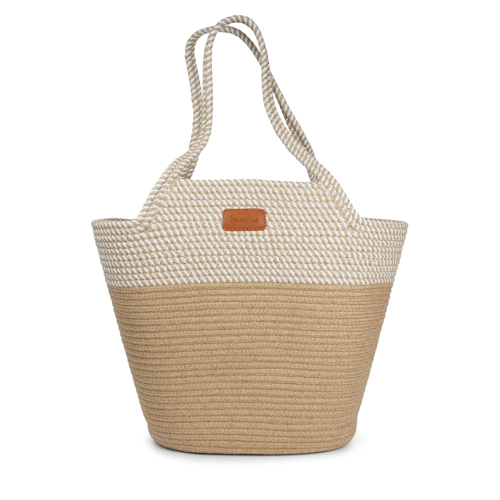 Meet the Tomba bag, where eco-friendly materials meet effortless style. Made from a durable blend of cotton and jute rope, Tomba is designed for those who love a chic, sustainable accessory that’s perfect for every day.
This two-tone stylish tote bag adds a modern touch to your look, while the long shoulder straps make it easy to carry, whether you’re out for a day of shopping, heading to the beach, or simply running errands.
Tomba – the perfect combination of style, comfort, and sustainability.