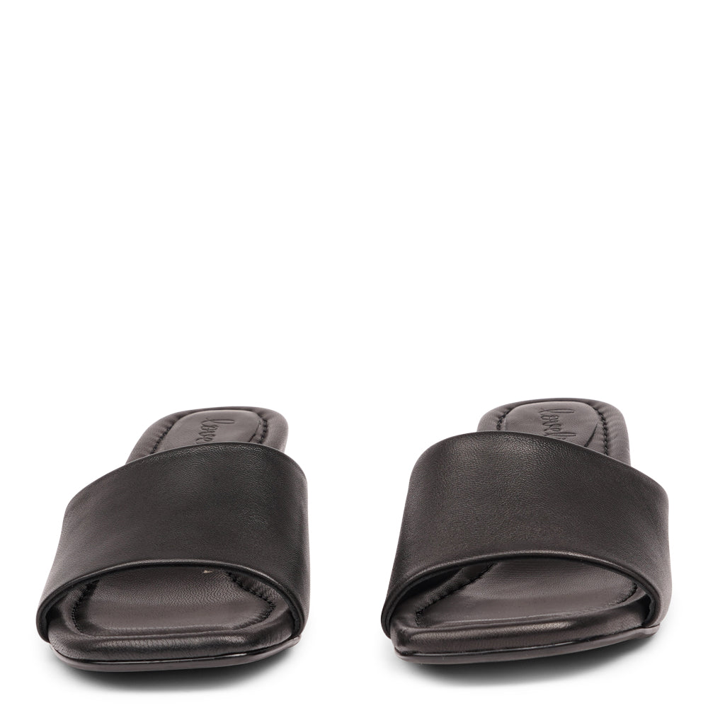 Lovelies Studio - High heel slip-on Sandals - Step into ultimate comfort and feminine elegance with our nappa leather sandals featuring a beautiful wide strap. Indulge in the delicate and soft fabrics that will make you feel both at ease and effortlessly stylish.