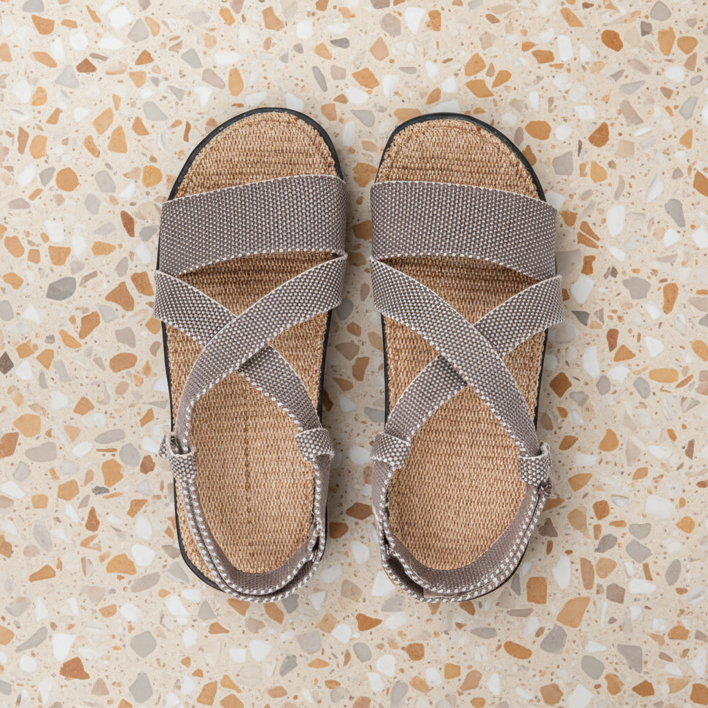 Tupim - Soft jute sole & Velcro heel strap