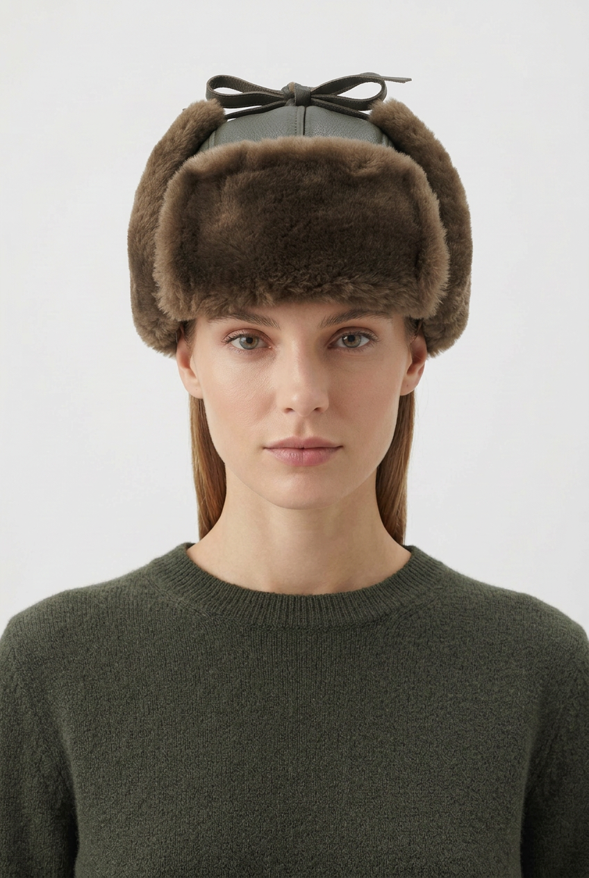 Zhuomala - Bonnet en peau lainée