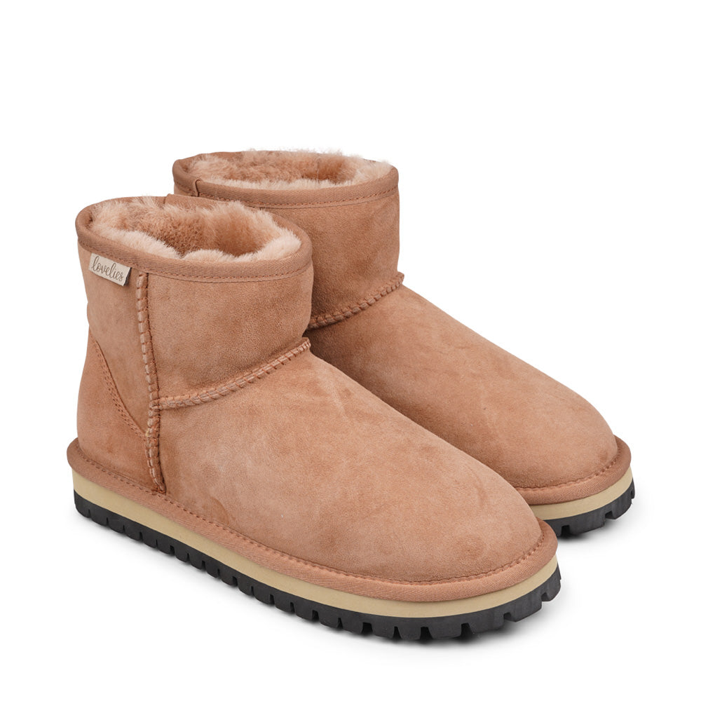 Lovelies Studio - Mid-high Shearling boots  Lovelies shearling boots bring softness and warmth to your feet this autumn. With soft and durable rubber soles plus a gorgeous design you're perfectly suited for the wintertime.  Danish Design LWG Environmental GOLD RATED Certification