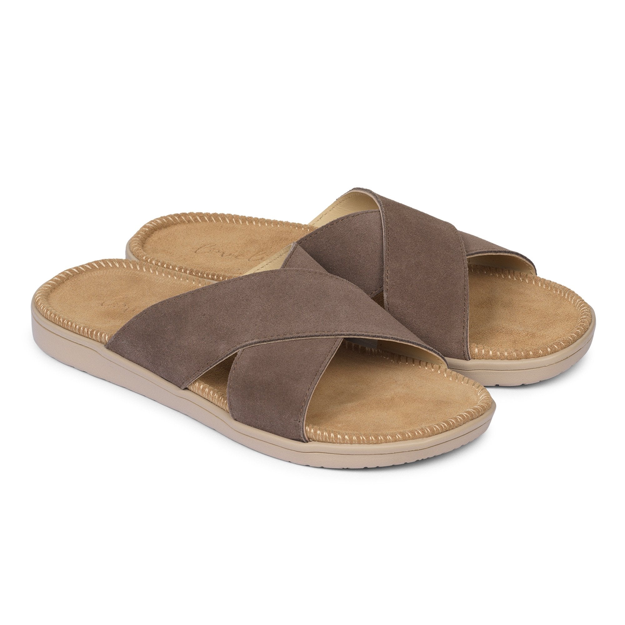 Lovelies Studio -  Bellevue cross suede sandal with the most comfortable rubber sole which is covered in exclusive suede. The sandal has a wonderful feminine look and will match your summer dresses and light blue jeans perfectly. Enjoy your lovelies !