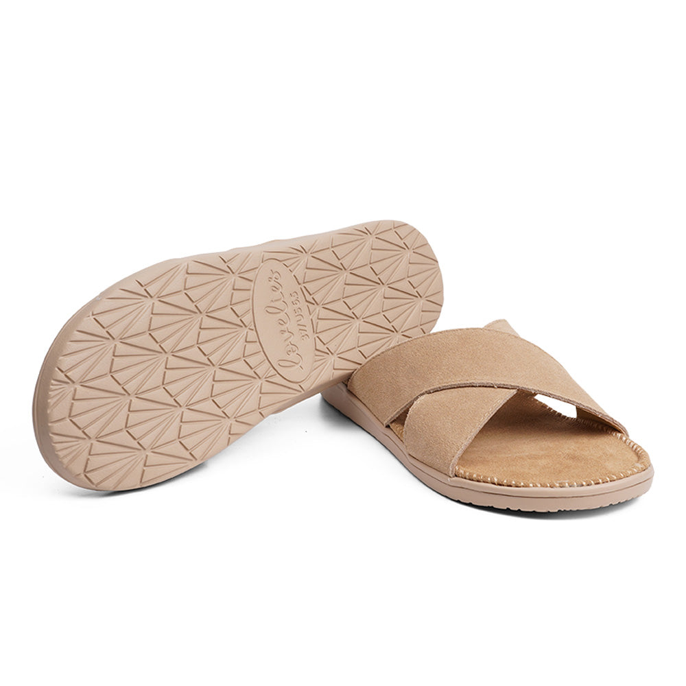 Lovelies Studio -  Bellevue cross suede sandal with the most comfortable rubber sole which is covered in exclusive suede. The sandal has a wonderful feminine look and will match your summer dresses and light blue jeans perfectly. Enjoy your lovelies !