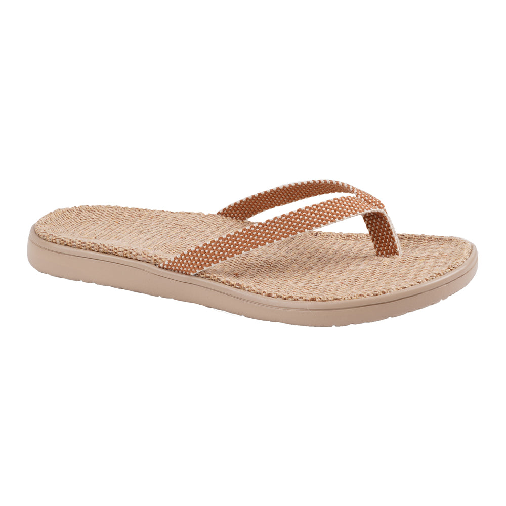 Lovelies Bonete Jute flip flops. The rubber sole is light, soft and very comfortable. The best summer flip flops and in many colors.
