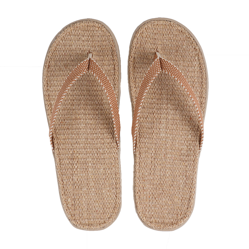 Lovelies Bonete Jute flip flops. The rubber sole is light, soft and very comfortable. The best summer flip flops and in many colors.