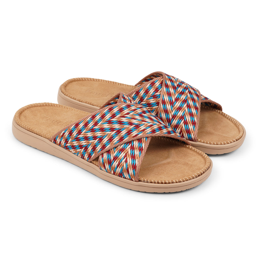 Step into sunshine with Calaton, a beautiful summer sandal designed for both style and all-day comfort. Featuring a durable two-layer rubber sole and a soft innersole covered in suede.
The soft cotton straps, woven with a beautiful and stylish pattern, wrap gently around your feet for a secure yet airy fit. Lightweight, breathable, and effortlessly chic, Calaton is your go-to sandal for warm days and relaxed evenings.
Whether paired with a flowing dress or casual denim, Calaton completes your summer
