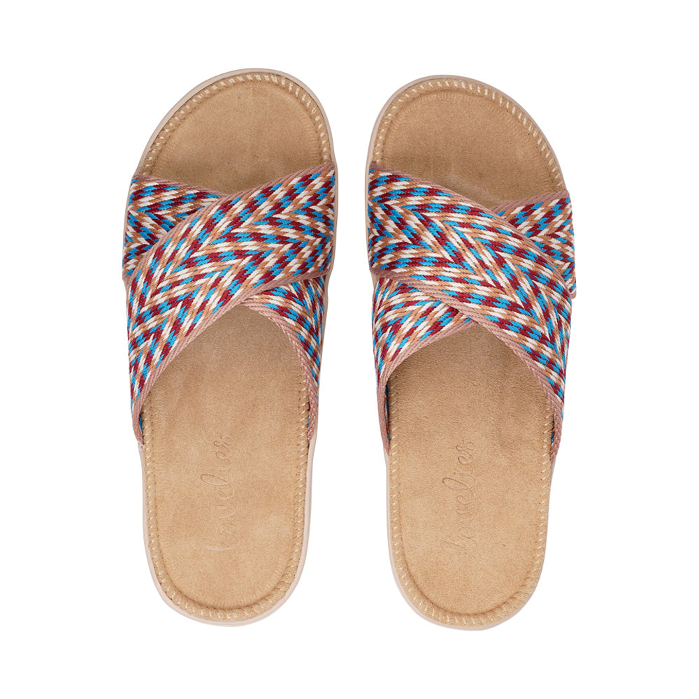 Step into sunshine with Calaton, a beautiful summer sandal designed for both style and all-day comfort. Featuring a durable two-layer rubber sole and a soft innersole covered in suede.
The soft cotton straps, woven with a beautiful and stylish pattern, wrap gently around your feet for a secure yet airy fit. Lightweight, breathable, and effortlessly chic, Calaton is your go-to sandal for warm days and relaxed evenings.
Whether paired with a flowing dress or casual denim, Calaton completes your summer