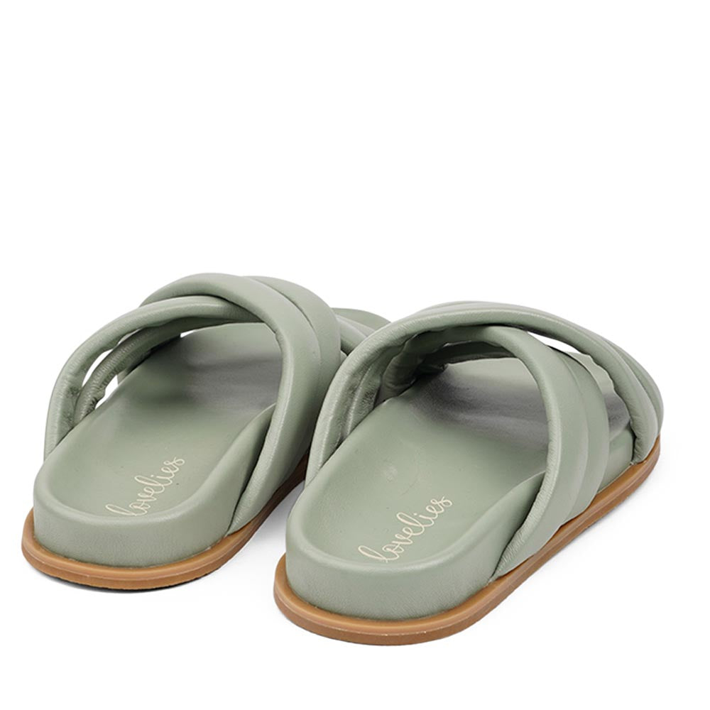 Lovelies Studio - Denmark - These soft nappa leather sandals come with 4 puffy leather straps for the best fit  With its delicate and soft fabrics, you feel at ease and elegant at the same time. The easy to-go sandals will fit to your feminine dress or your summer jeans. Outsole / Insole : Rubber  Footbed: Nappa leather Lining: Nappa leather Upper: Nappa leather