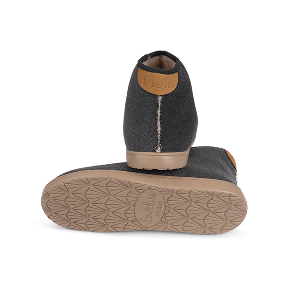 HL9533 Lovelies lounge slippers dark grey