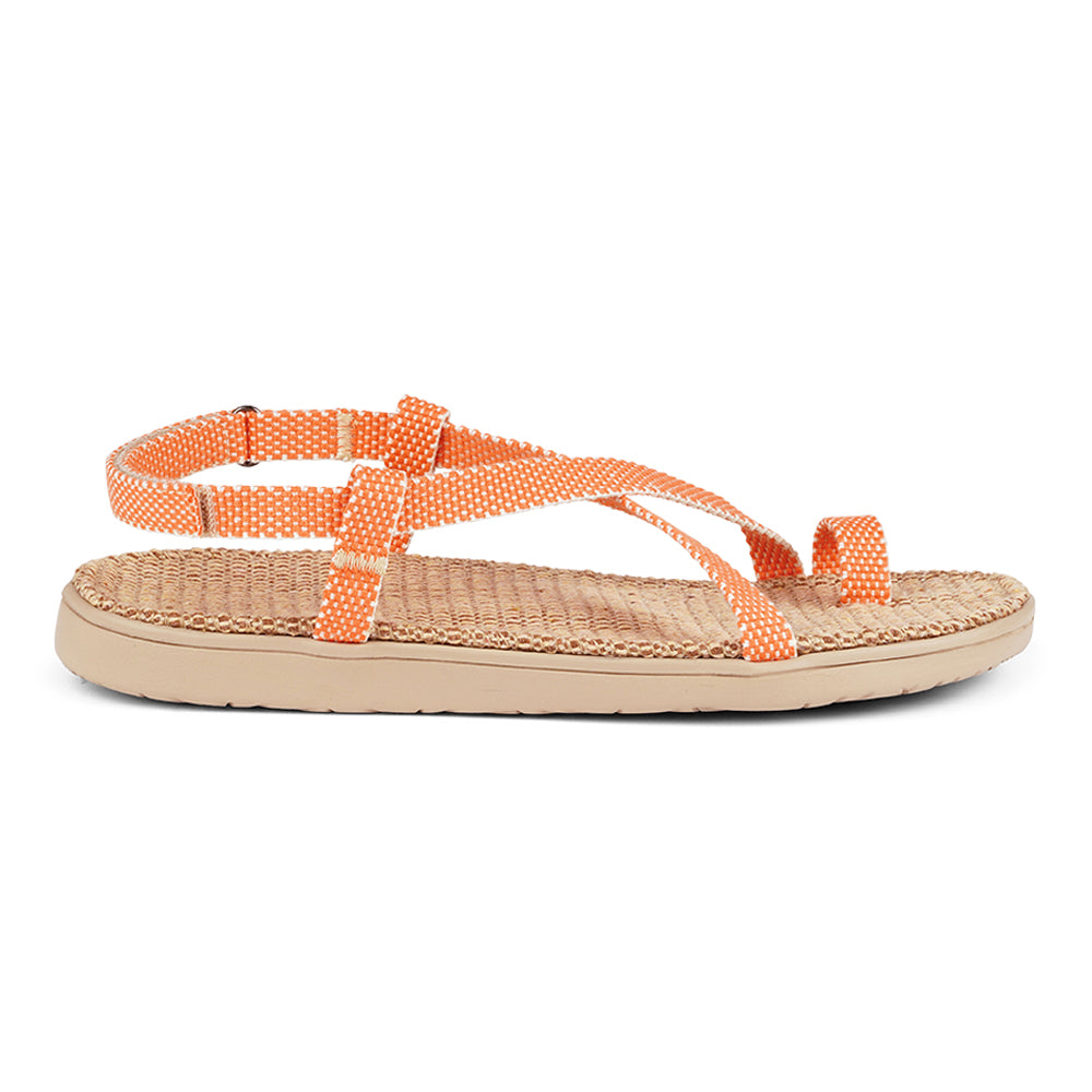 The Isola style has a velcro lock heel strap and a simple loop for the toe, so beautiful and elegant. With its delicate and soft fabrics, you feel at ease and elegant at the same time. The easy to-go sandals with their striking summer colours are a perfect fit to your feminine summer dresses and your light blue summer jeans. Enjoy your Lovelies! Material: Outsole / Insole : Rubber Footbed: 100% Natural Jute Upper: Cotton Webbing Heel Heights 2 cm Handmade with passion