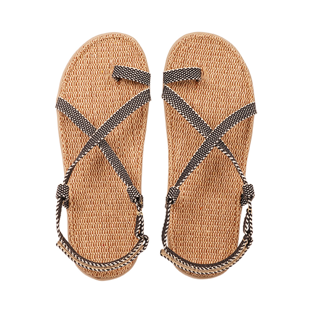 Lovelies - Isola sandals - Soft rubber sole covered in natural jute and woven straps in cotton. The sandals are light and very comfortable.