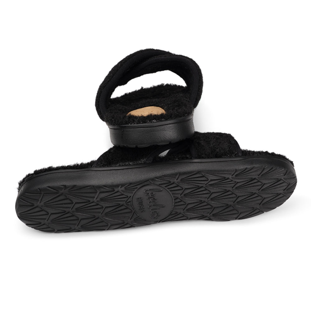 Soft and cosy lounge slippers Lovelies lounge slippers are the essence of comfortability. When you’re in the need of surrounding your feet in soft and warm slippers, Lovelies lounge slippers are the answer. With soft and durable soles, fine wool and a gorgeous design, you’ll never want to wear any other home-shoe to make you feel at ease. Enjoy your Lovelies! See our Size Guide Material: Outsole / Insole : Rubber Footbed: Curly faux fur Lining: 80% Wool – 20% polyester Upper: Curly faux fur