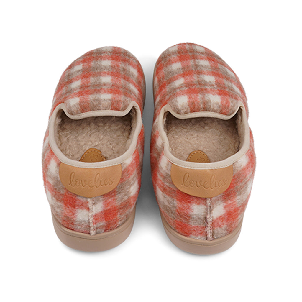 LL8512 Lovelies Candi lounge slippers check canyon rose fur