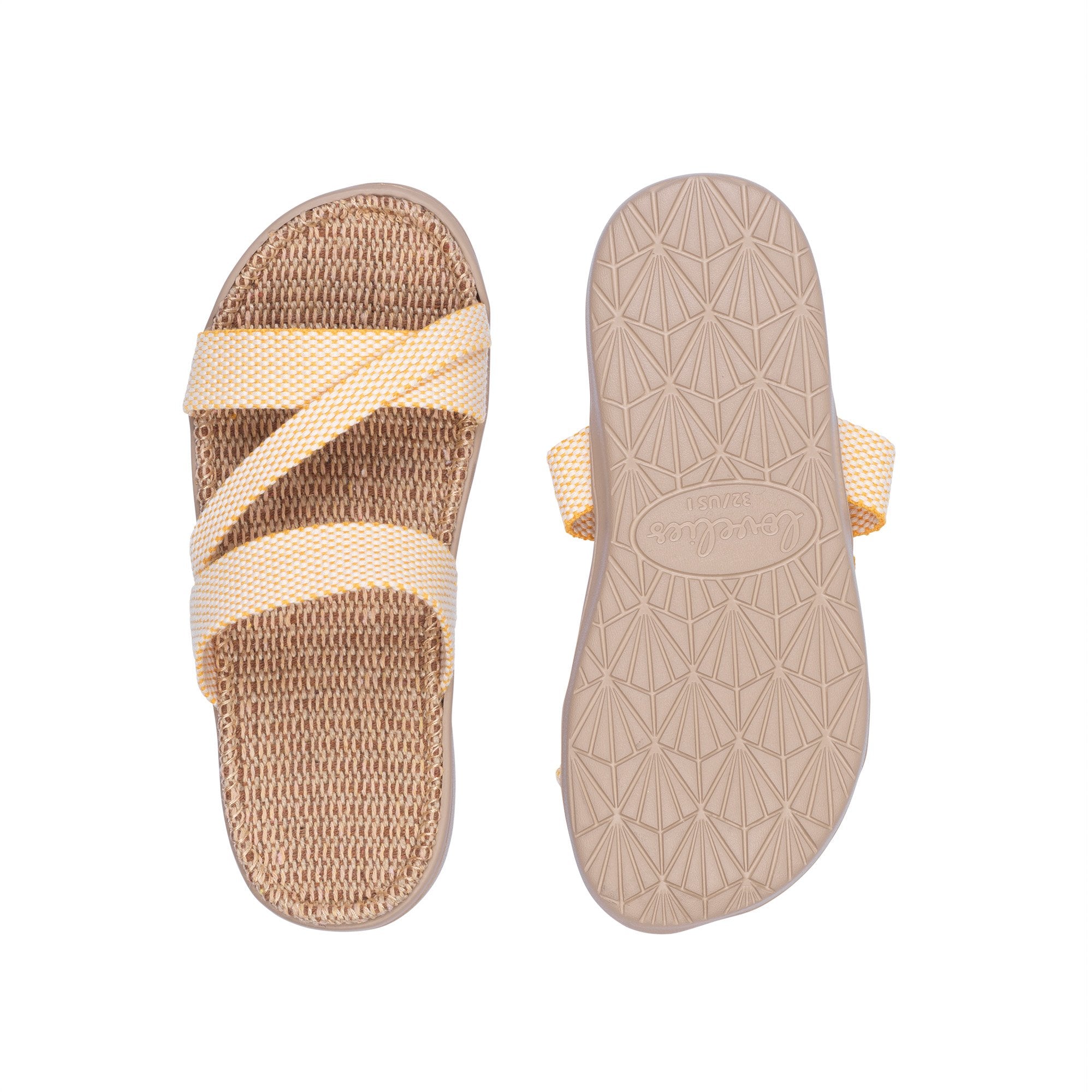 Sandals with straps of soft cotton. The comfortable inner sole in covered with jute