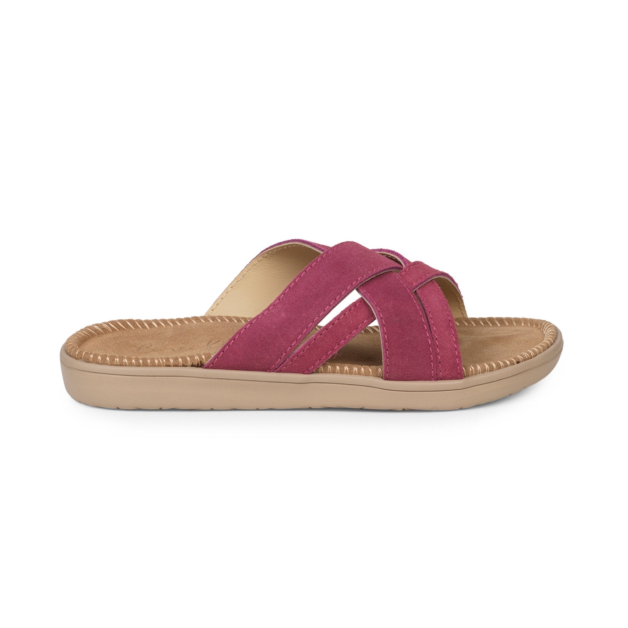 Sandals with straps of soft suede. The comfortable inner sole in covered with suede