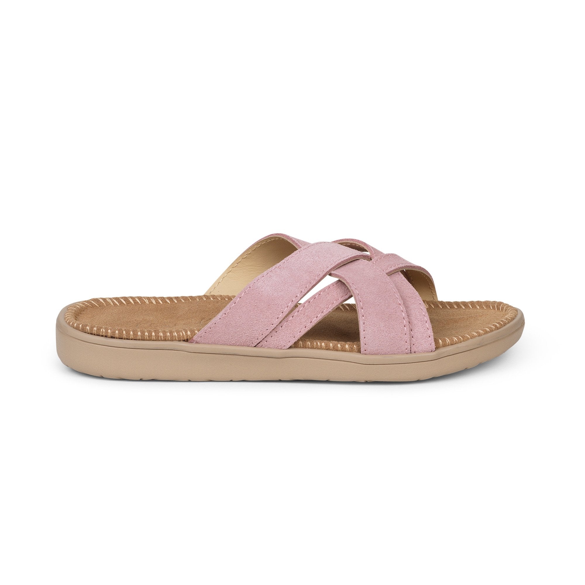 Sandals with straps of soft suede. The comfortable inner sole in covered with suede