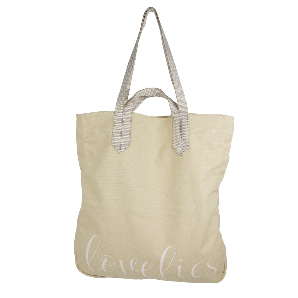 Lovelies shoulder shopper bag is made of high quality cotton and soft cotton webbing handles.