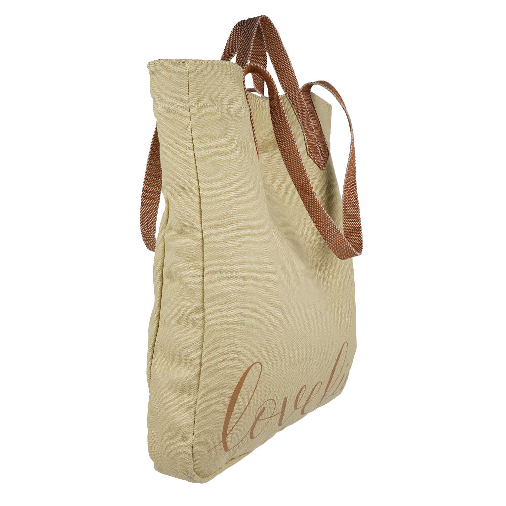 Lovelies shoulder shopper bag is made of high quality cotton and soft cotton webbing handles.