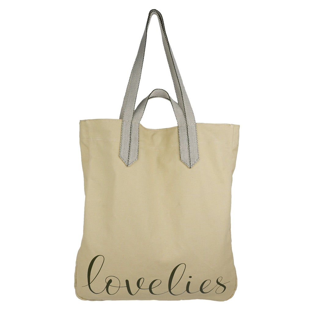 Lovelies shoulder shopper bag is made of high quality cotton and soft cotton webbing handles.