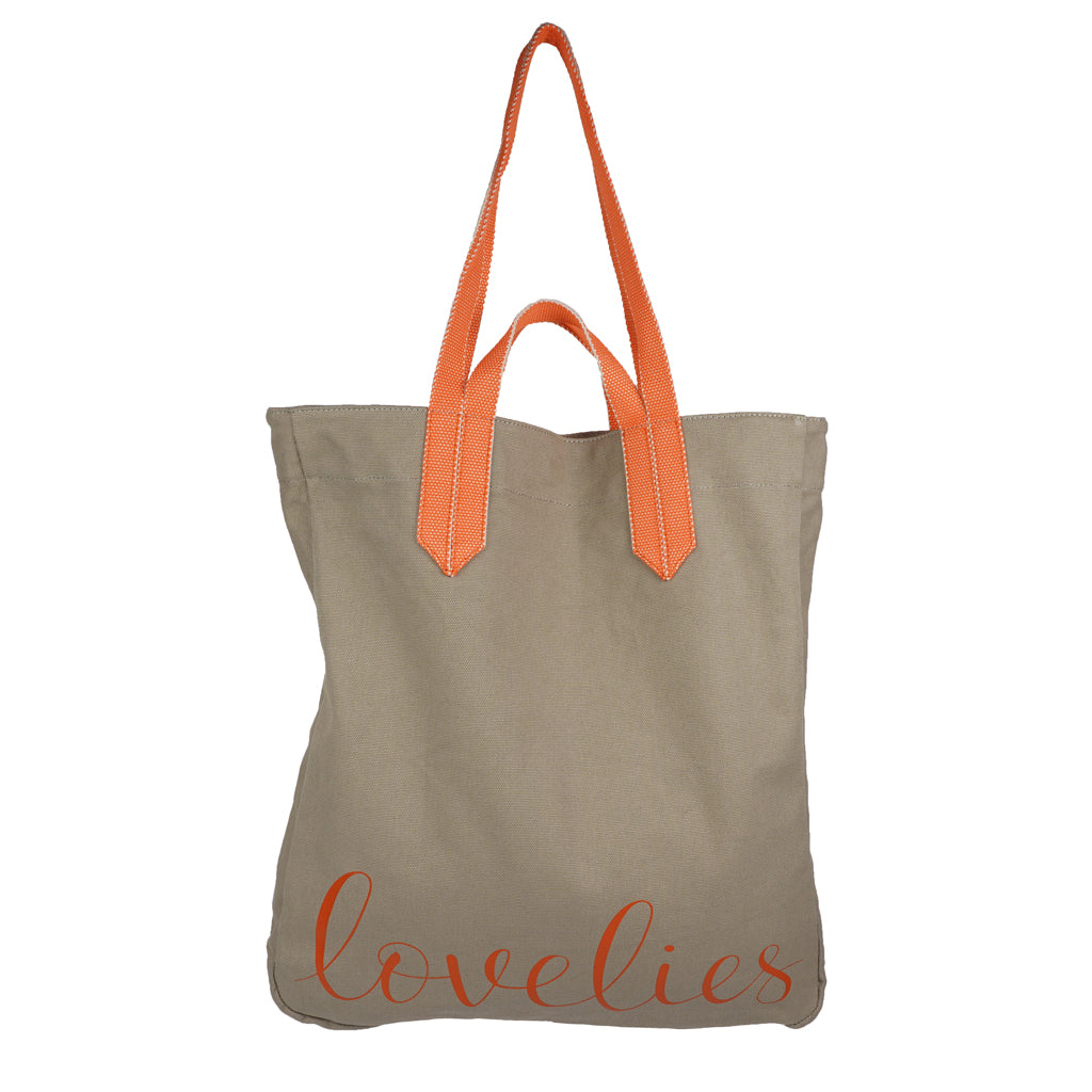 Lovelies shoulder shopper bag is made of high quality cotton and soft cotton webbing handles.