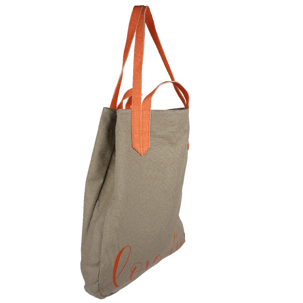 Lovelies shoulder shopper bag is made of high quality cotton and soft cotton webbing handles.