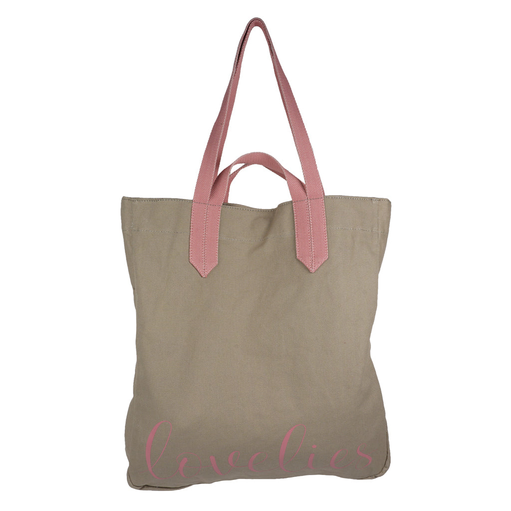 Lovelies shoulder shopper bag is made of high quality cotton and soft cotton webbing handles.