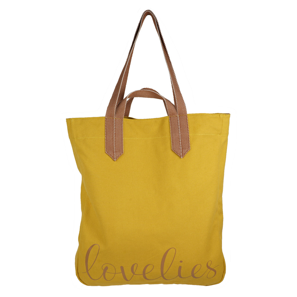 Lovelies shoulder shopper bag is made of high quality cotton and soft cotton webbing handles.
