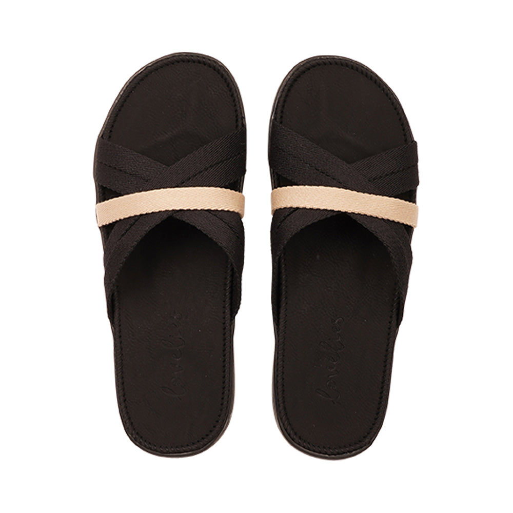 Lovelies - Mala Sandals, Soft rubber sole covered in vegan Leather and with beautiful woven cotton straps. The sandal is light and very comfortable.