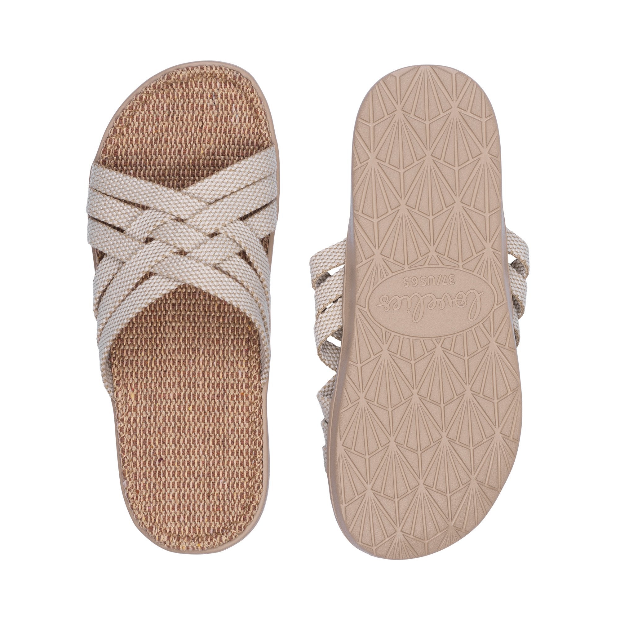 Discover the captivating Matara sandal from Lovelies Studio. This sumptuous sandal is composed of luxuriantly soft and resilient gum rubber, with a natural jute innersole. The closely woven cotton straps infuse a delicate and fanciful aesthetic, providing an effortless sophistication for any ensemble. With its delicate and soft fabrics, you feel at ease and elegant at the same time. The easy to-go sandals with their striking summer colors are a perfect fit to your feminine summer dresses