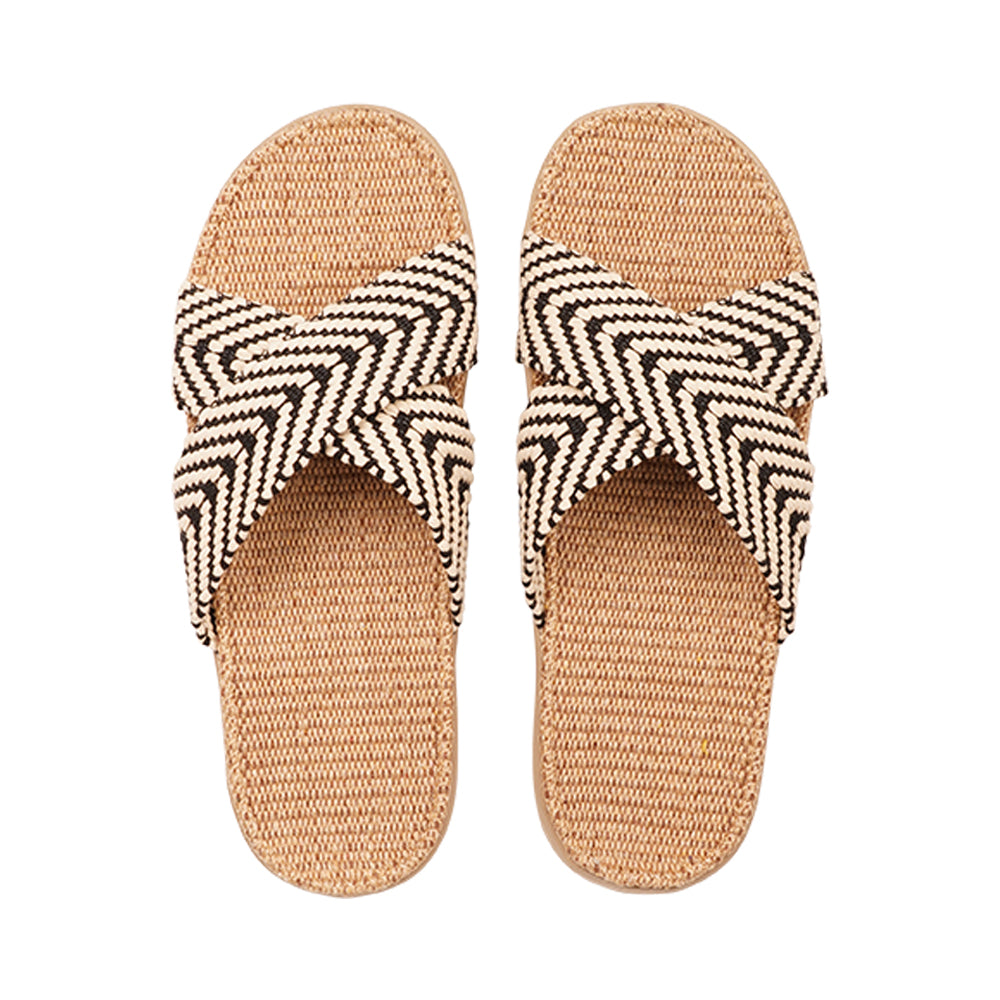 Lovelies - Molona sandals - Soft rubber sole covered in natural jute and woven straps in cotton. The sandals are light and very comfortable.