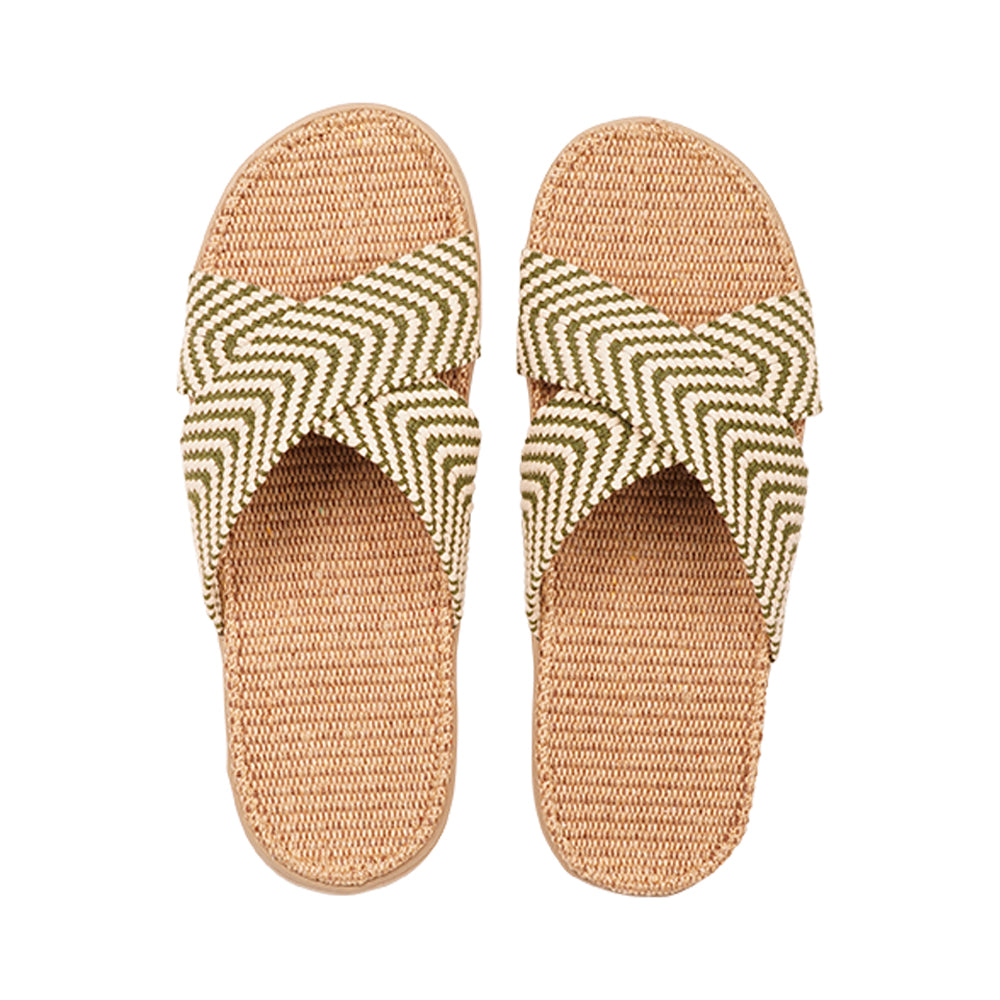 Lovelies - Molona sandals - Soft rubber sole covered in natural jute and woven straps in cotton. The sandals are light and very comfortable.