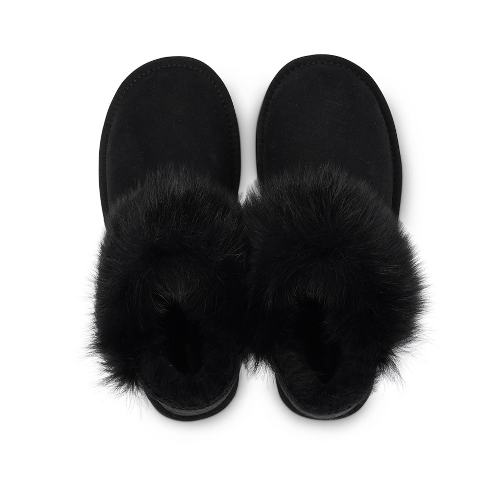 Soft and cosy shearling slippers with heel cap Lovelies shearling slippers are the essence of comfortability. When you’re in the need of surrounding your feet in soft and warm slippers, Lovelies shearling slippers are the answer. With soft and durable soles, warm shearling and a gorgeous design, you’ll never want to wear any other home-shoe to make you feel at ease.