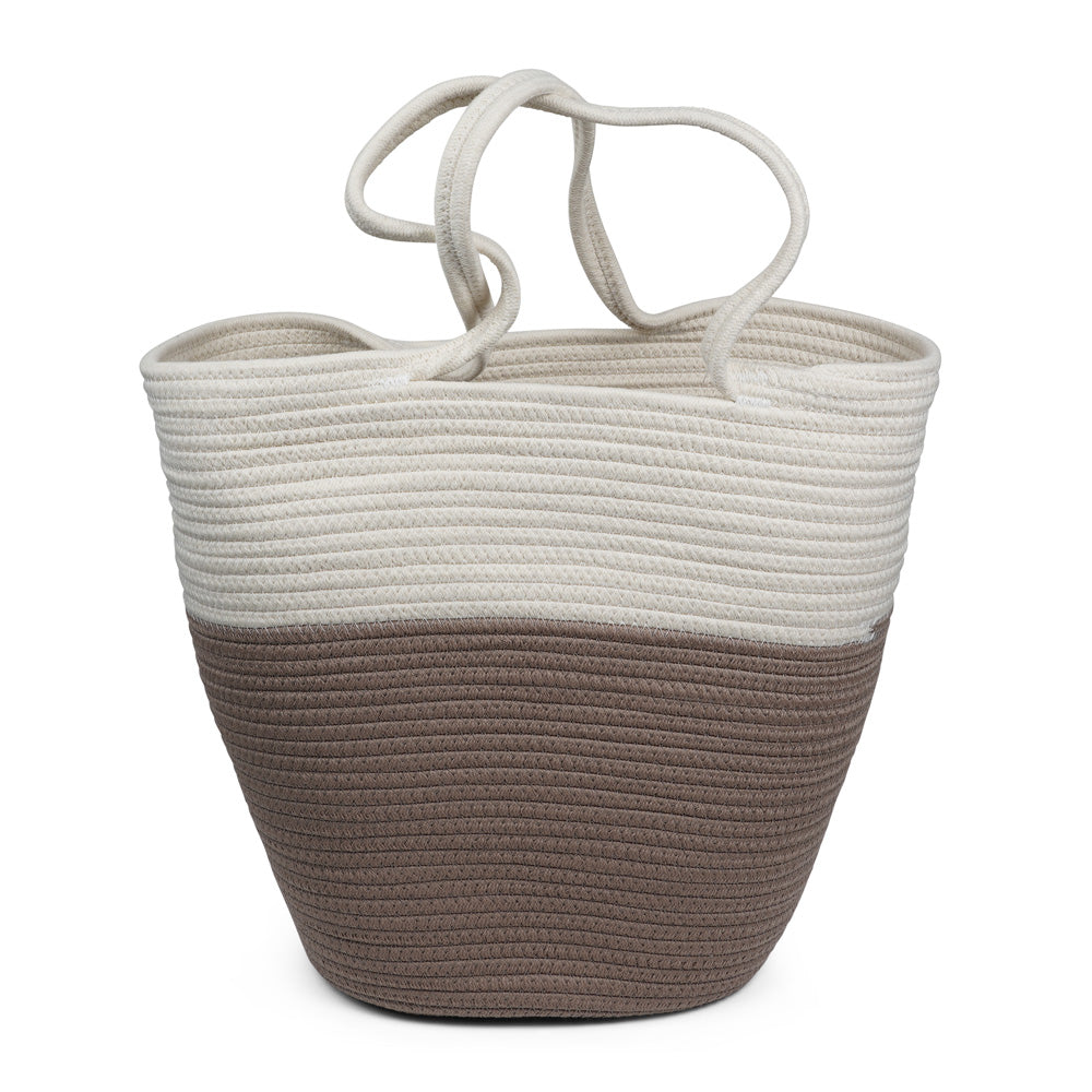 For those cheerful springdays and warm sunny summerdays all you need is a gorgeous beach bag.  Lovelies has made an elegant one in cotton and recycled polyester and it comes in 6 beautiful colours.    Whether you’re off to a picnic, going shopping or having a lazy day at the beach, a Lovelies beach bag will be your true companion.  Enjoy your Lovelies!  Material:  Cotton and recycled polyester Logo in leather Hand made Size: Weight 45 cm / Height 40 cm