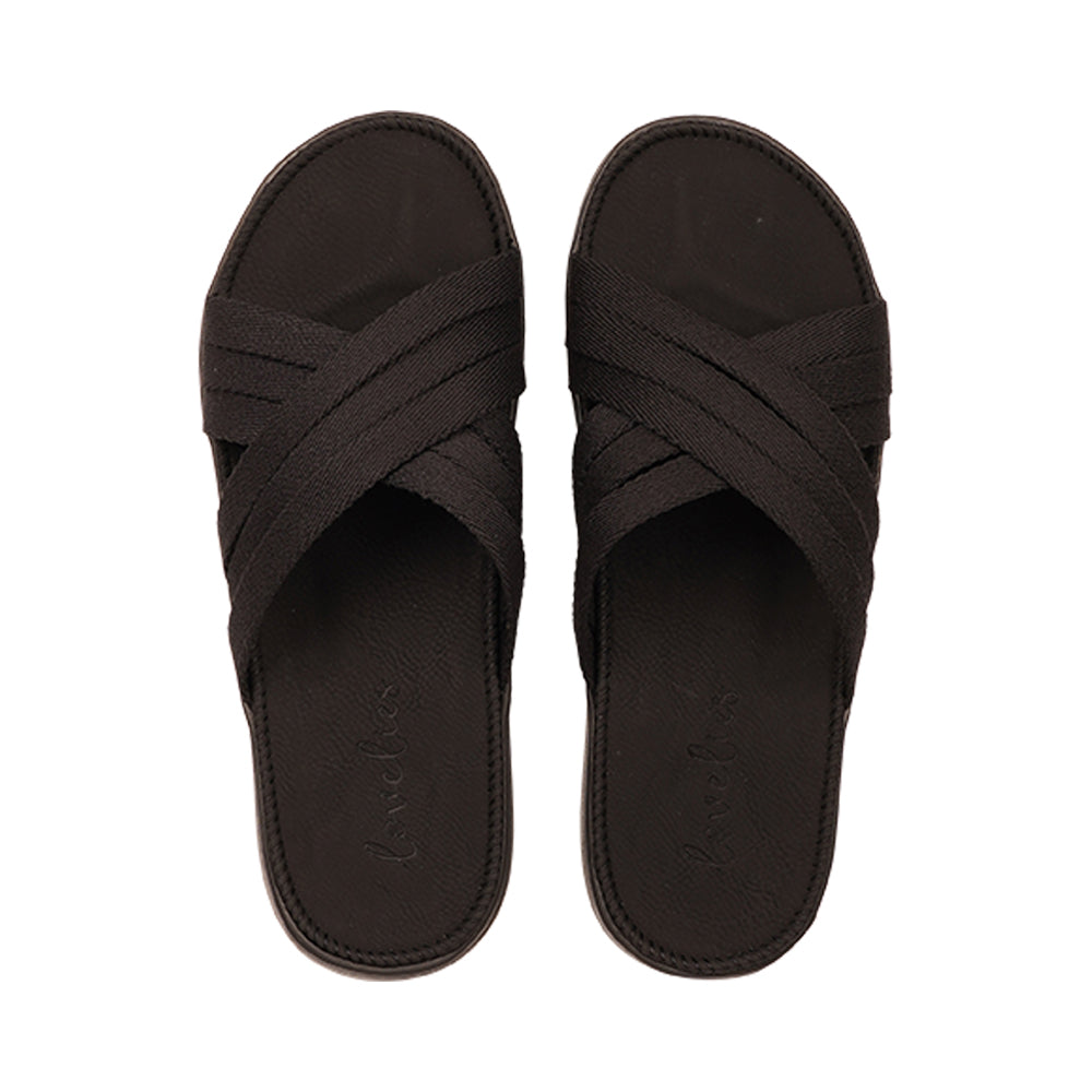Lovelies - Paloma Sandals, Soft rubber sole covered in vegan Leather and with beautiful woven cotton straps. The sandal is light and very comfortable.