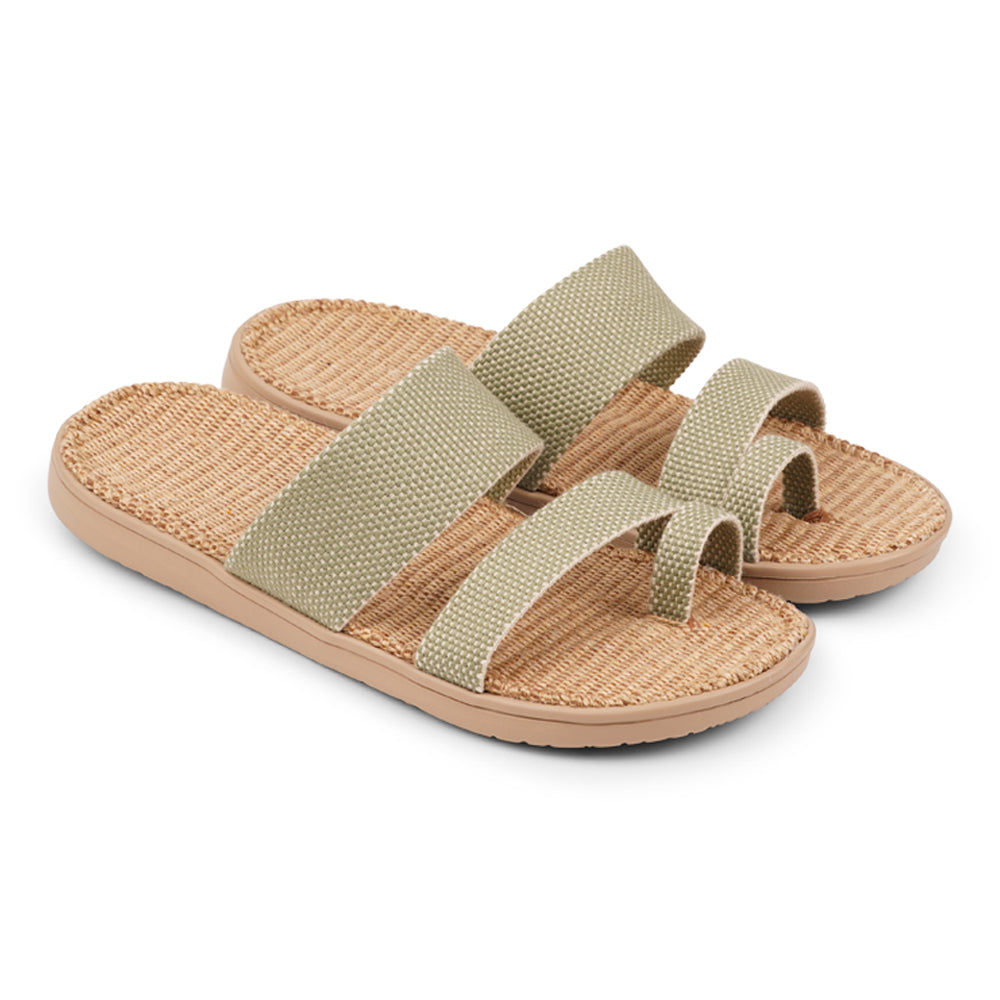 Pinamar, the 3 string sandal from Danish Lovelies Studio - Once you’ve tried Lovelies’ summer sandals you’ll never want to wear any other footwear. With its delicate and soft fabrics, you feel at ease and elegant at the same time. The easy to-go sandals with their striking summer colours are a perfect fit to your feminine summer dresses and your light blue summer jeans. We are proud members of 1% For the planet.