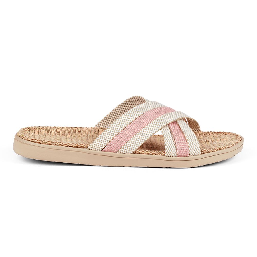 Lovelies Studio Denmark - The beautiful slip-on sandal with soft rubber sole which is covered in natural jute. The 6 crossing straps are woven in cotton. Laid back, feminin and styles sandal, designed in Denmark. The sandal is light and very comfortable to wear. Today we're selling sandals in more than 25 countries. We hope that you will fall in love with lovelies.