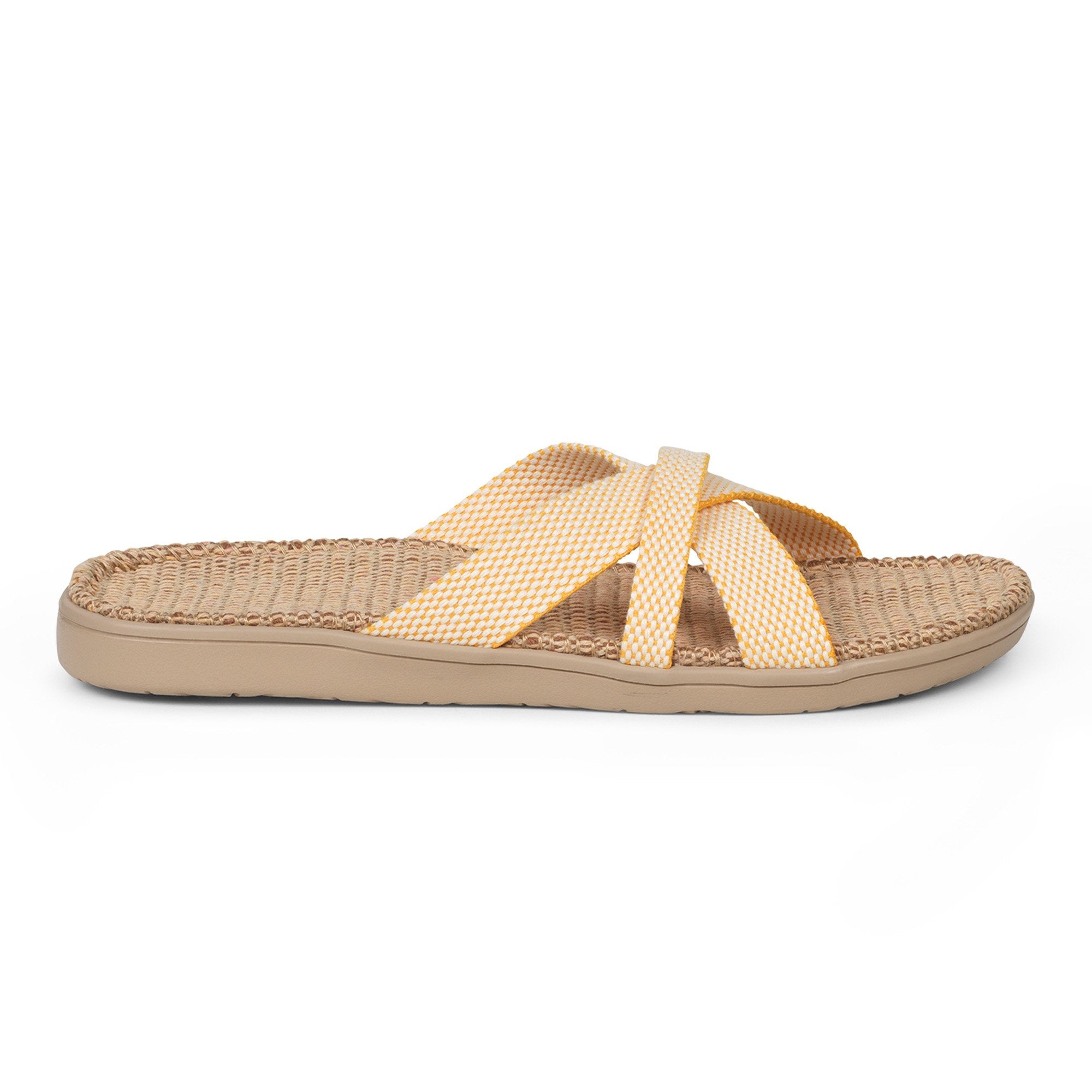 Weligama the best slip on sandal from the Danish brand Lovelies. Sandal with woven cotton straps. The comfortable inner sole is covered with soft natural jute material. The Weligama sandal is available in many beautiful colours and in sizes fra 30 to 42 euro size.