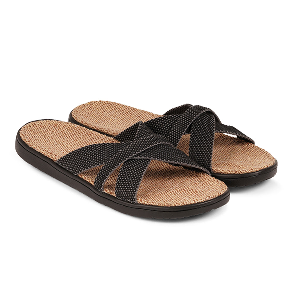 Lovelies Weligama - Jet Black - Soft rubber sole with Jute and woven straps - Once you’ve tried Lovelies’ summer sandals you’ll never want to wear any other footwear. With its delicate and soft fabrics, you feel at ease and elegant at the same time. The easy to-go sandals with their striking summer colours are a perfect fit to your feminine summer dresses and your light blue summer jeans. We are proud members of 1% For the planet. Enjoy your Lovelies!