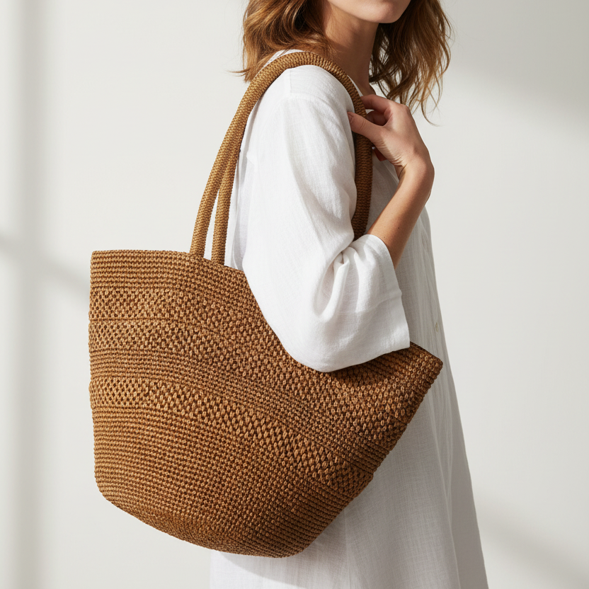 Anakao Medium - Crochet raffia bag