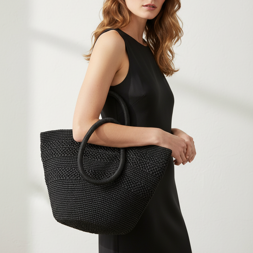 Anakao Medium - Crochet raffia bag