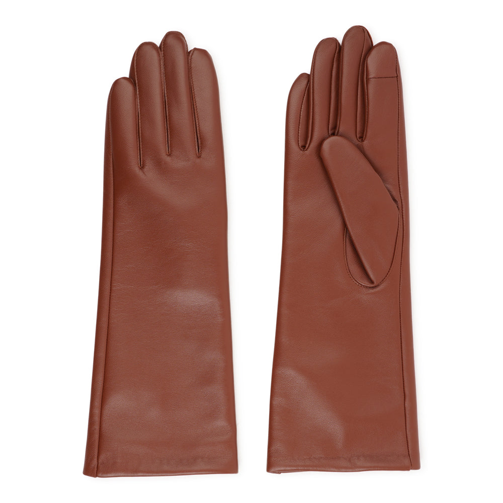 Lovelies Studio - The Bargia gloves are crafted from soft, supple leather and lined with luxurious cashmere for exceptional warmth and comfort. Designed with a feminine silhouette, they combine elegance and practicality in one timeless piece. Perfect for elevating your winter wardrobe, these gloves bring a refined finishing touch to any cold-weather outfit.