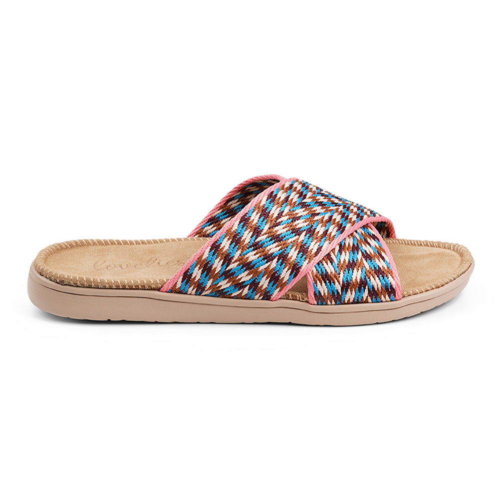 Step into sunshine with&nbsp;Calaton, a beautiful summer sandal designed for both style and all-day comfort. Featuring a durable two-layer rubber sole and a soft innersole covered in suede.

The soft cotton straps, woven with a beautiful and stylish pattern, wrap gently around your feet for a secure yet airy fit. Lightweight, breathable, and effortlessly chic, Calaton is your go-to sandal for warm days and relaxed evenings.

Whether paired with a flowing dress or casual denim, Calaton completes your summer 
