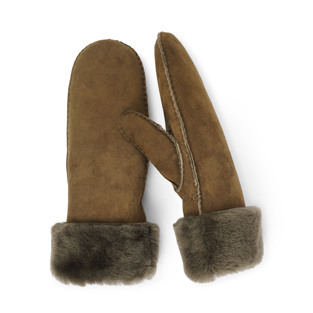 Lovelies - The Cima Long Shearling Mittens are crafted from 100% Australian double-faced shearling for ultimate warmth. The soft sheepskin palm and upper are complemented by a luxurious cuff and lining made of straight sheep fur.

Designed with an elastic wrist closure, these mittens offer a snug, comfortable fit. You can fold down the shearling cuff and tuck it under your coat sleeves for extra warmth, or wear the mittens over your winter sweater sleeves for added style and coziness.