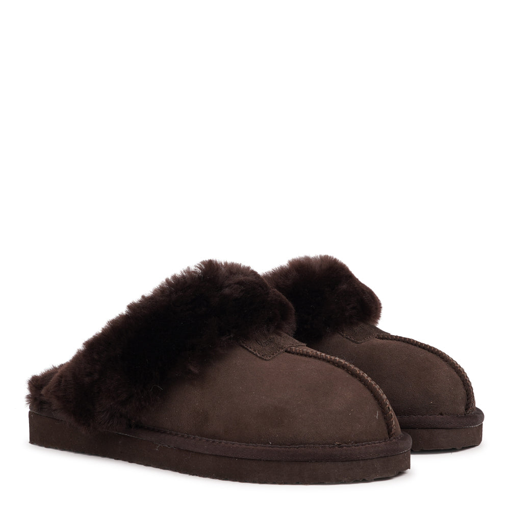Lovelies Studio Denmark - Made with 100% Sheepskin: This incredible material balances form with function, offering a chic look with lightweight insulation in the winter and temperature regulation when spring arrives.

Outsole: Lightweight, durable rubber sole
Footbed:Shearling
Lining / Upper : Double faced shearling
Upper/ Opening: Shearling
LWG Environmental GOLD RATED Certification